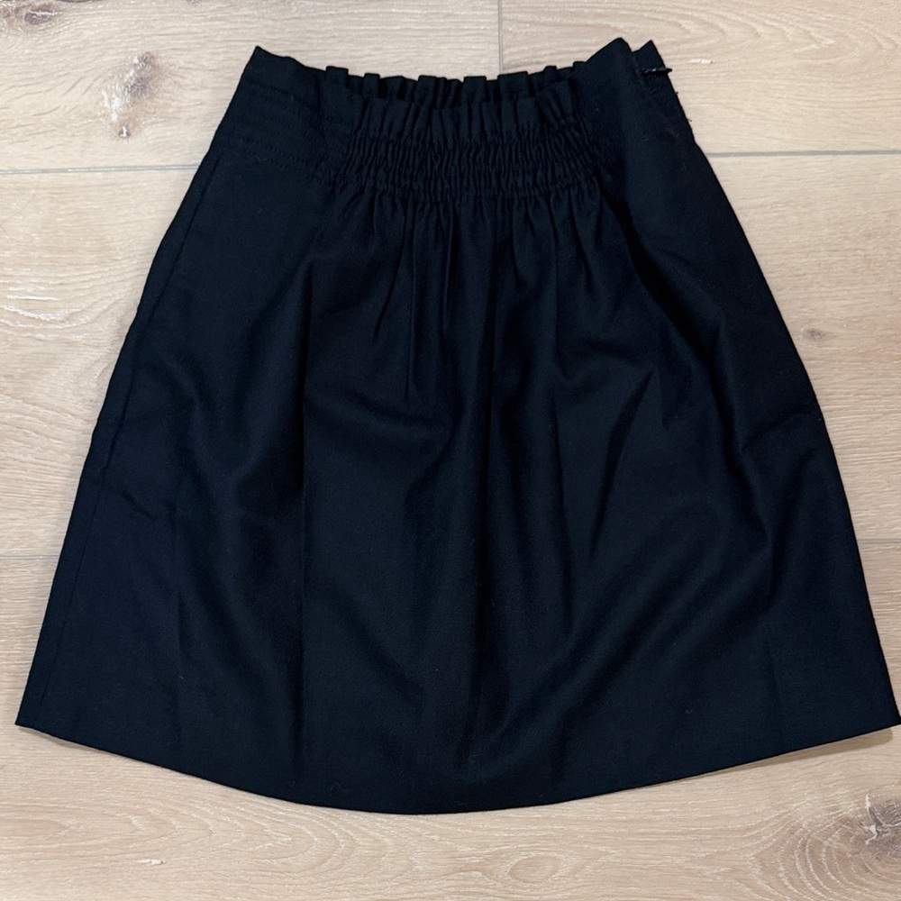 J.Crew Wool Blend Black Mini Skirt
